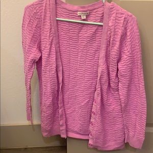 Pink Textured Light Cardigan